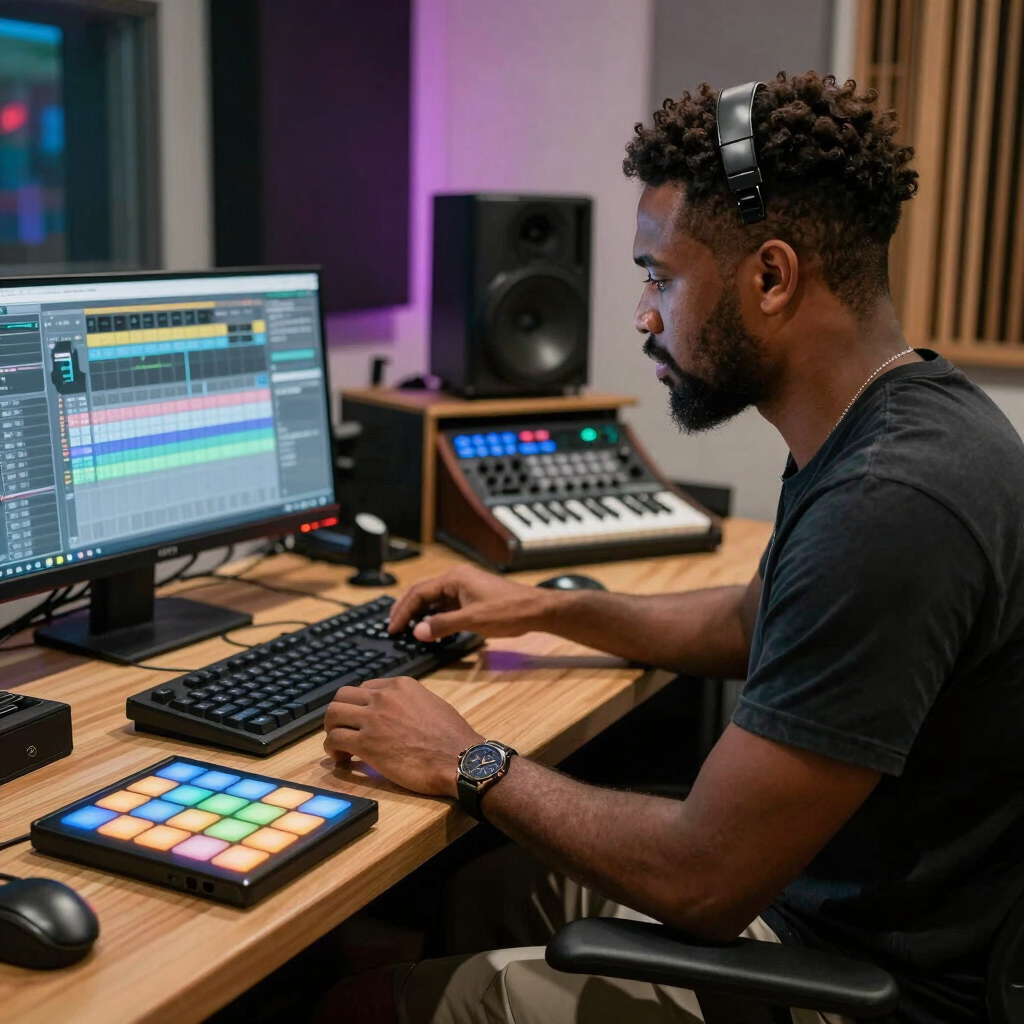 Bouyon beat production in FL Studio with Caribbean drum patterns
