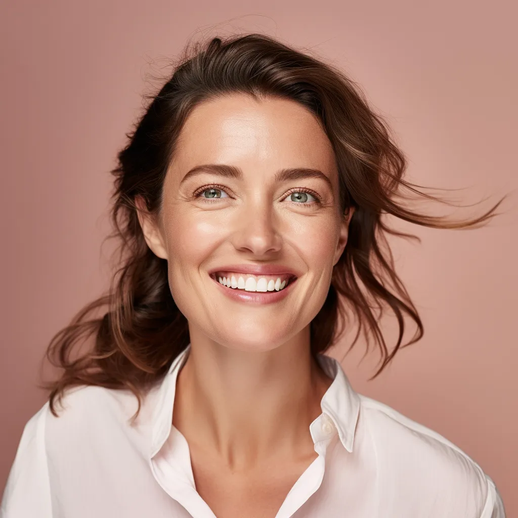 a woman with a white shirt and a white shirt