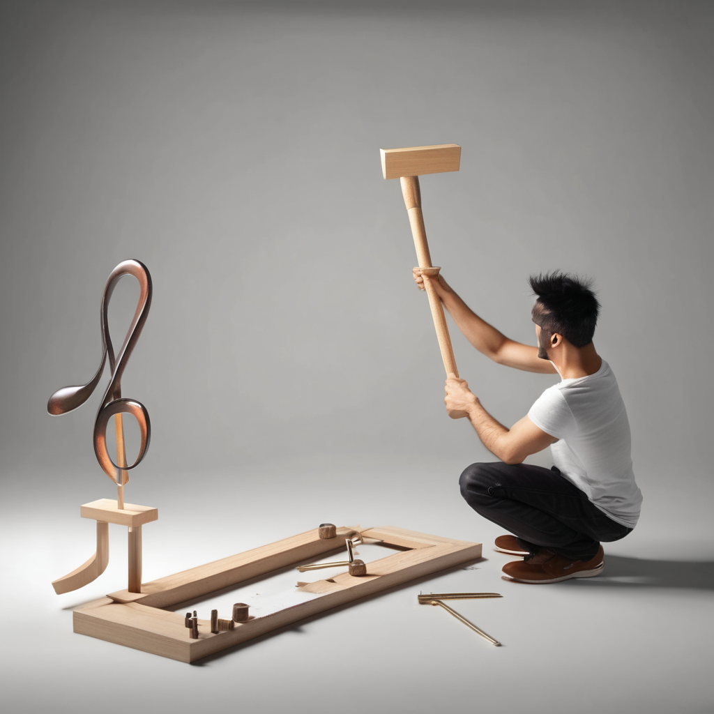 a man is holding a hammer and a hammer hammer